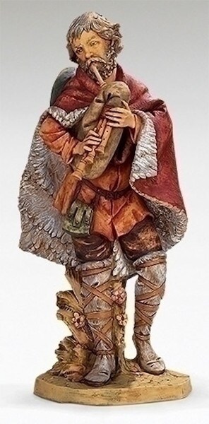 Player Nativity Figure Bagpiper Fontanini Life Size Figure Sculptures